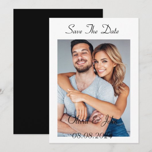 保存日付 招待状 (正面/裏面)