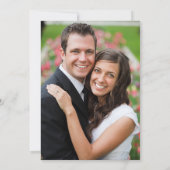 保存日付。 水彩花の結婚式の写真 招待状 (裏面)