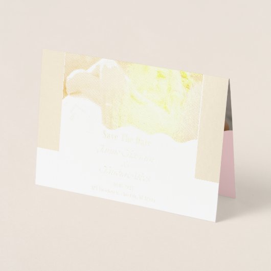 保存日付, 現代の写真, 磁石の招待状 箔カード (正面)