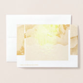 保存日付, 現代の写真, 磁石の招待状 箔カード (裏面封筒付き)