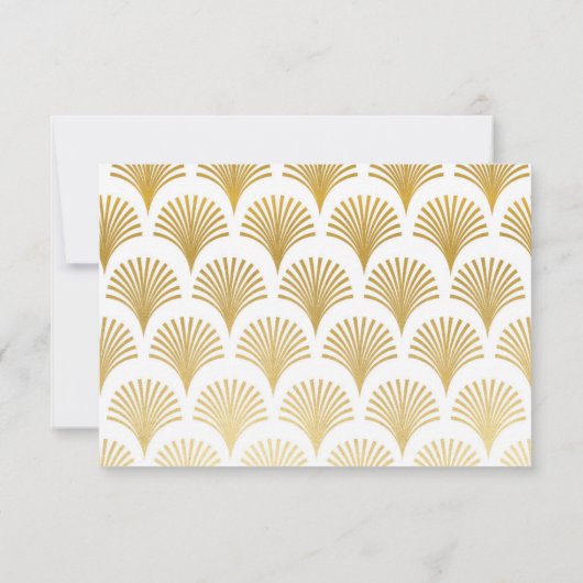 保存日付 結婚式 パーティー 20年代 ゴールド ファン デコ セーブザデート (裏面)