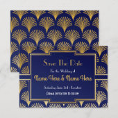 保存日付 結婚式 パーティー 20年代 ゴールド ファン デコ セーブザデート (正面/裏面)