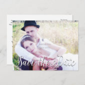 保存日付 結婚 タイポグラフィー 写真 ポストカード (正面/裏面)