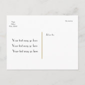 保存日付 結婚 タイポグラフィー 写真 ポストカード (裏面)