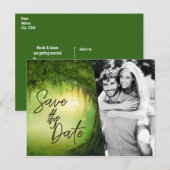 保存日付 魔法の森エンゲージメントフォト ポストカード (正面/裏面)