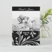 保存日招待状グリッターSilver セーブザデート (スタンド正面)