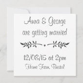 保存日時のお知らせ 招待状 (裏面)