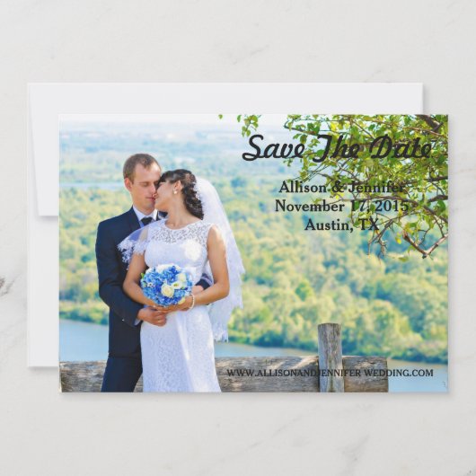 保存日時のお知らせ 招待状 (正面)