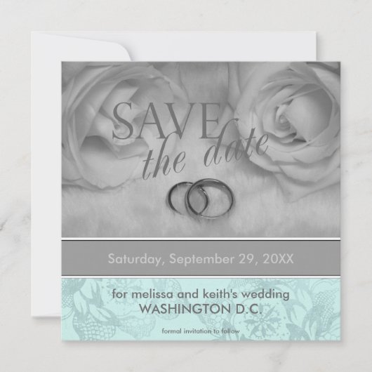 保存日時のお知らせ 招待状 (正面)