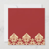 保存日期婚礼请柬红色锦缎卡片 招待状 (裏面)