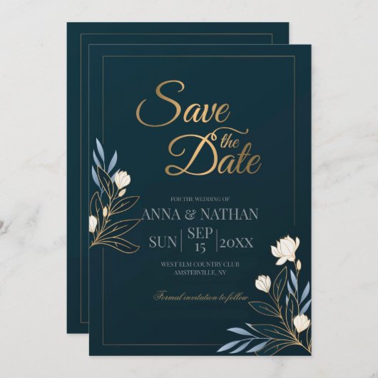 保存日正式発表 招待状 (正面/裏面)