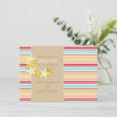 【保存日発表】{ビーチウェディングテーマ} 招待状 (スタンド正面)