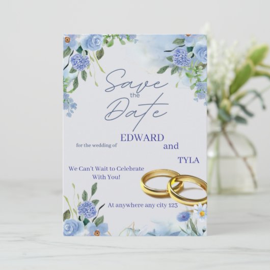 保存日程お知らせカード 招待状 (スタンド正面)