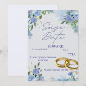 保存日程お知らせカード 招待状 (正面/裏面)