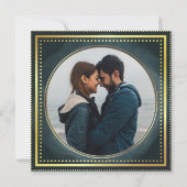 保存日程, 精緻的藍黑色婚禮 招待状 (裏面)