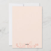 保存日 – エレガントなピンクの花の写真 ウェディング  シーズンカード (裏面)