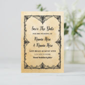 【保存日】 ゴシックフレーム ハロウィン 吸血鬼 セーブザデート (スタンド正面)