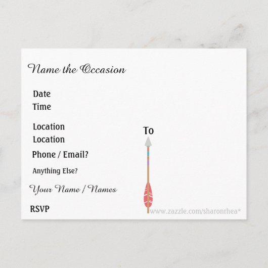 保存日 / ポストカード招待状 インビテーションポストカード (裏面)