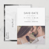 保存日、ミニマル 案内ポストカード (正面/裏面)