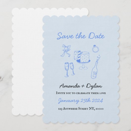 保存日 招待状 (正面/裏面)