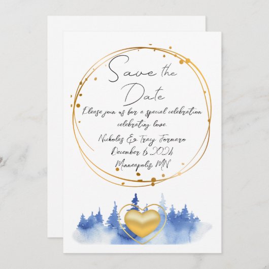 保存日 招待状 (正面/裏面)