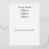 【保存日】独身最後の男祭り/スタッグパーティー。編集可能 箔招待状 (裏面)