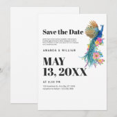 保存日 現代 ミニマリスト ペアック 結婚式 セーブザデート (正面/裏面)