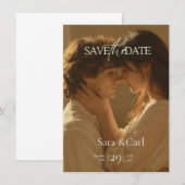 【保存日】 結婚式招待状 | ロマンチック セーブザデート (正面/裏面)