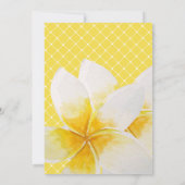 保存日 | 黄色トロピカルフラワー ウェディング セーブザデート (裏面)