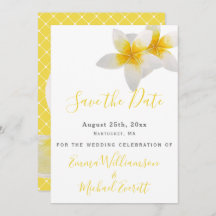 保存日 | 黄色トロピカルフラワー ウェディング