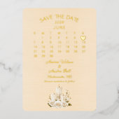 【保存日】2026年6月 結婚式 箔招待状 (正面)