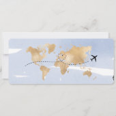 保存日 boarding pass 巴黎結婚式招待状 招待状 (裏面)