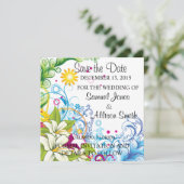 保存日 colorfulな背景デザインの招待状 招待状 (スタンド正面)
