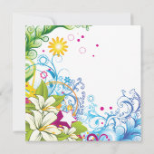 保存日 colorfulな背景デザインの招待状 招待状 (裏面)