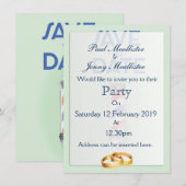 保存日 Vintage 理容店 招待状 (正面/裏面)