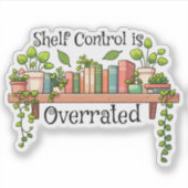 保存管理は過大評価の植物本愛好家 シール (正面)