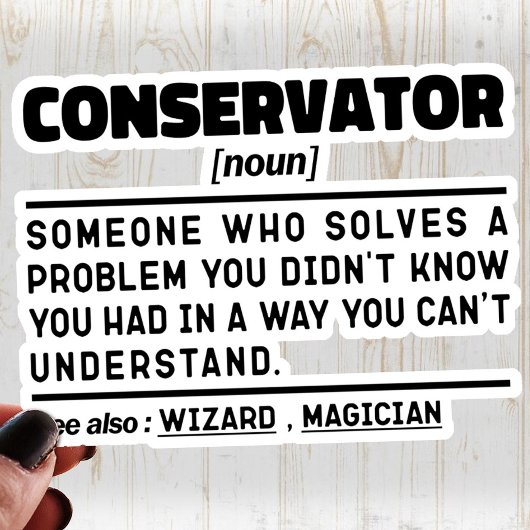 保存者名詞プロフェッショナルミュージアムおもしろい員 シール