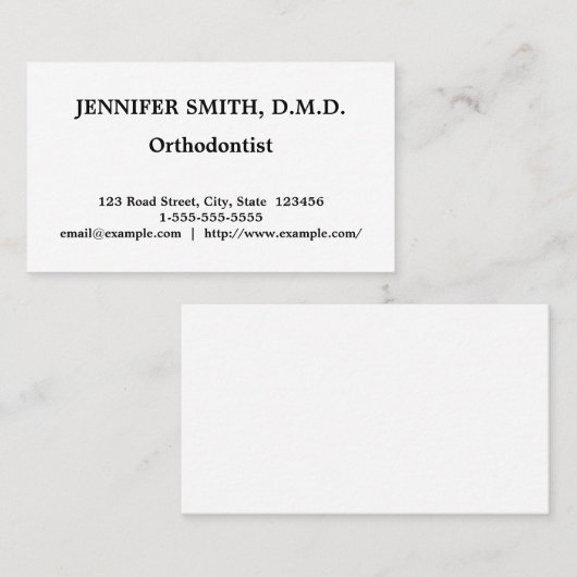 保守シンプル歯科矯正医名刺 名刺 (正面/裏面)