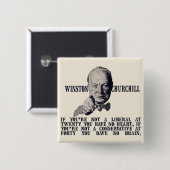 保守主義者および自由主義者のChurchill 缶バッジ (正面&裏面)