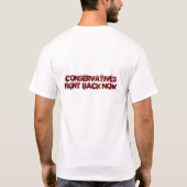 保守主義者は今抵抗します! Tシャツ (裏面)