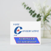 保守党に強い指導力を求める ポストカード (スタンド正面)