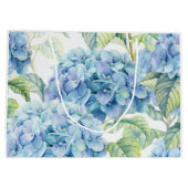 保守党のためのアジサイの新婦付添人のギフトバッグ ラージペーパーバッグ (裏面)