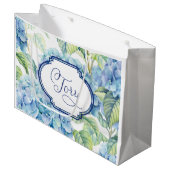 保守党のためのアジサイの新婦付添人のギフトバッグ ラージペーパーバッグ (正面アングル)