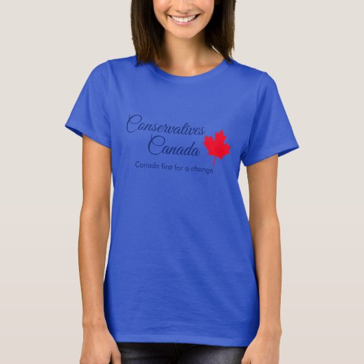 保守党カナダ。変化のためにカナダ第一。 Tシャツ (正面)