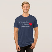 保守党カナダ。変化のためカナダ第一。 トライブレンドTシャツ (正面全面)