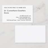 保守型、シンプルビジネス・カード、ニュートラル 名刺 (正面/裏面)