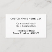 保守型、Dapper、ベーシック・ビジネス・カード 名刺 (裏面)