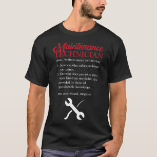 保守技術者のおもしろい定義 Tシャツ