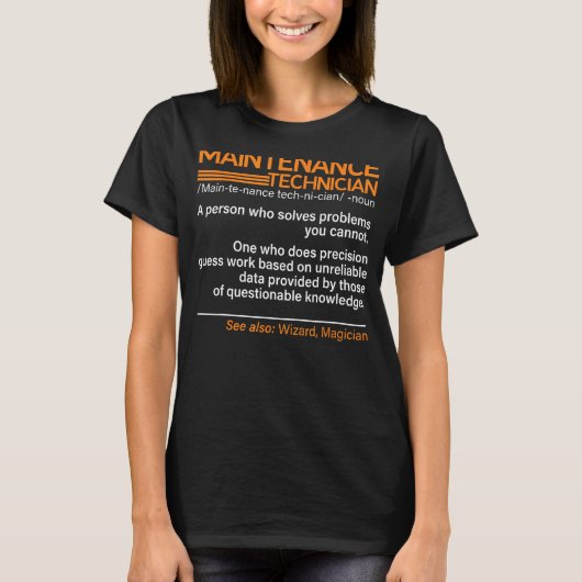保守技術者定義の修理担当者 Tシャツ (正面)