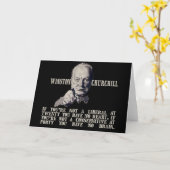 保守派とリベラル派のチャーチル カード (黄色い花)